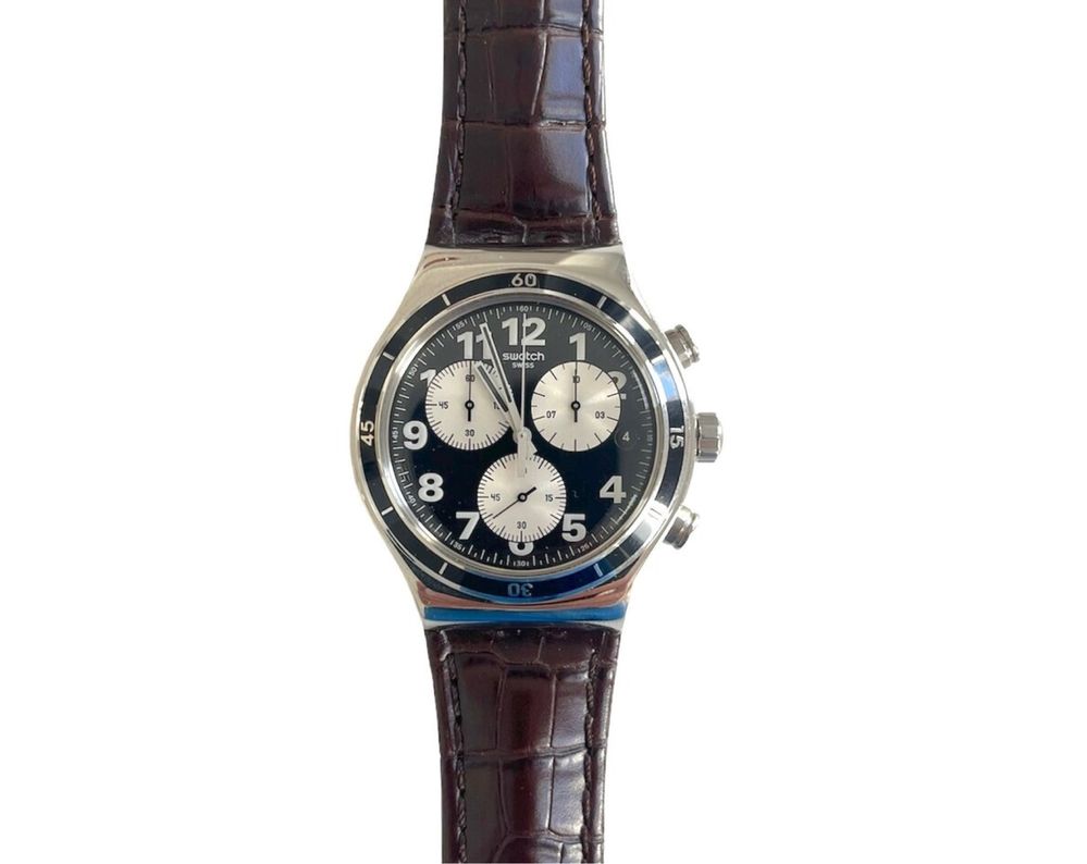 Mъжки часовник-SWATCH irony YVS400 chrono 1/10SEC INVERSE PANDA