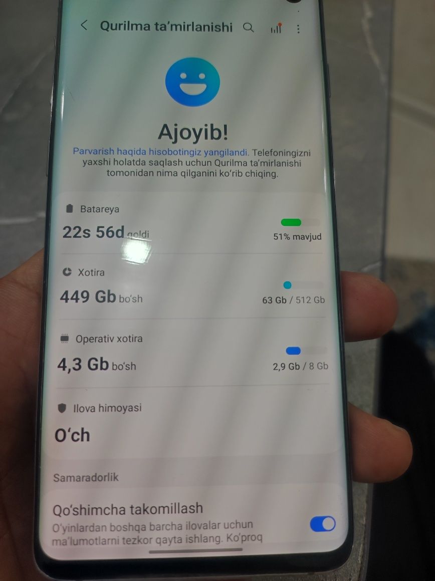 Samsung s10 8+8/512gb