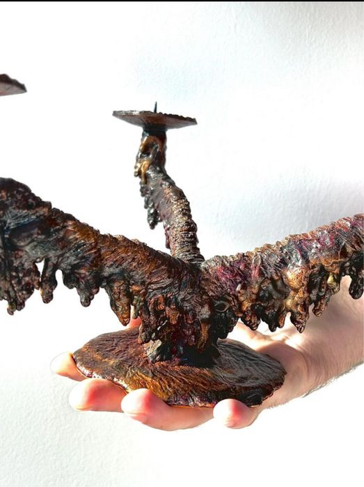 Suporturi lumânări din bronz masiv, lucrate manual