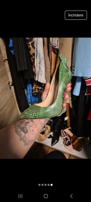 Pantofi piele de cobra