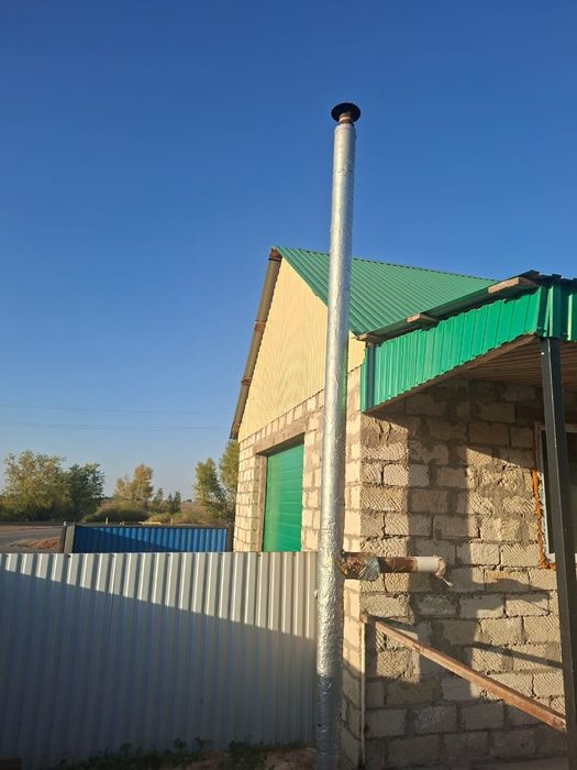 Продается дымоход, котел, отопление, чугунные батареи