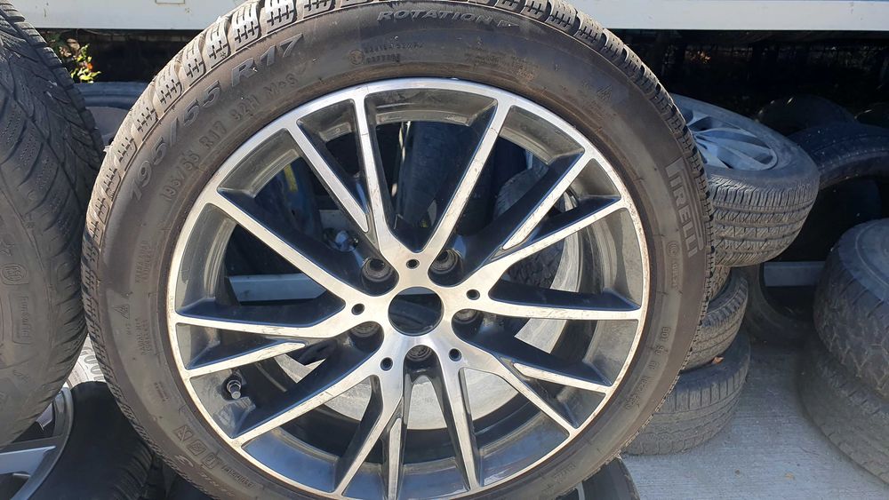 Roti BMW, jante originale aliaj 17' anvelope iarna Pirelli 195 55 R17