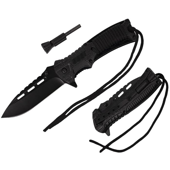 Briceag de vanatoare IdeallStore®, Silent Future, otel, 21 cm, negru