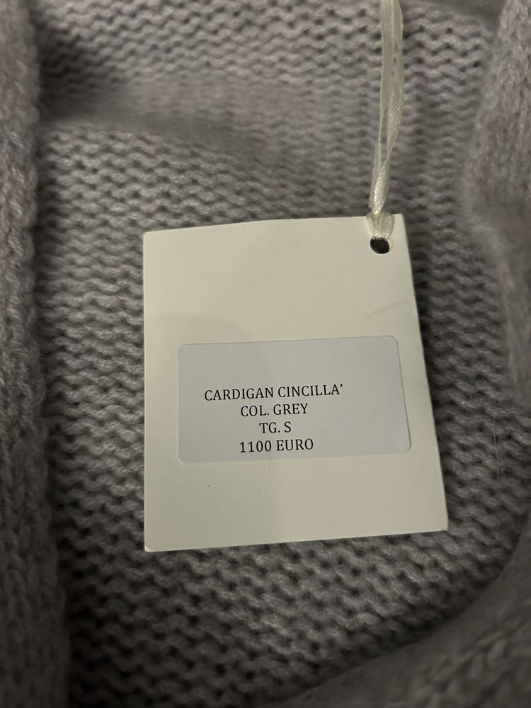 Cardigan 100% casmir si chinchilla