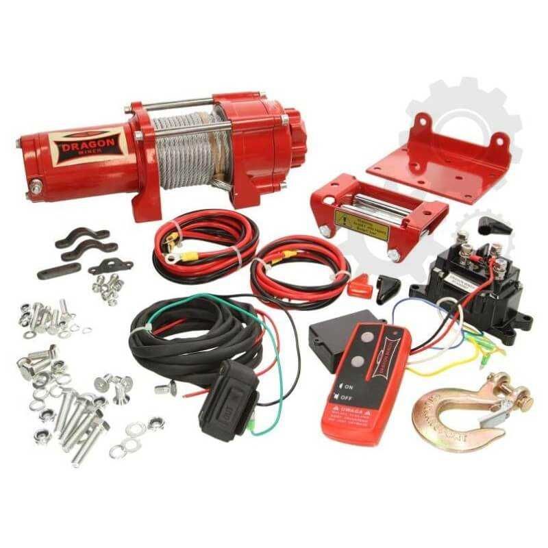 Troliu ATV Dragon Winch 3500lbs (1588kg) cablu de otel 12V 1.2CP