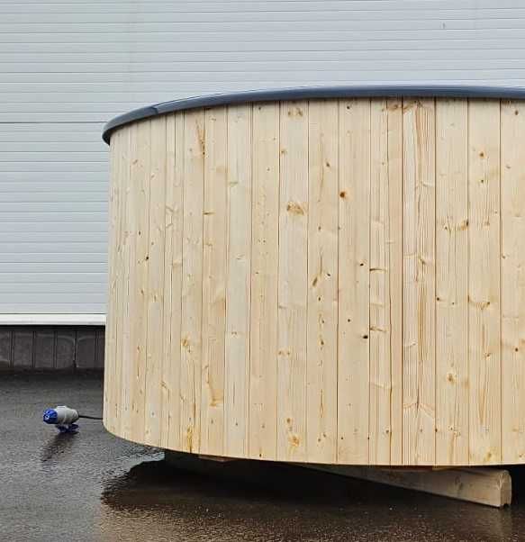 CIUBAR tip JACUZZI din fibră de sticlă 225 cu SOBĂ exterioară