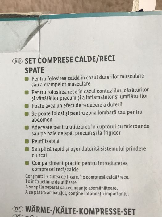Compresa Sensiplast spate/gat,brau cald,centura