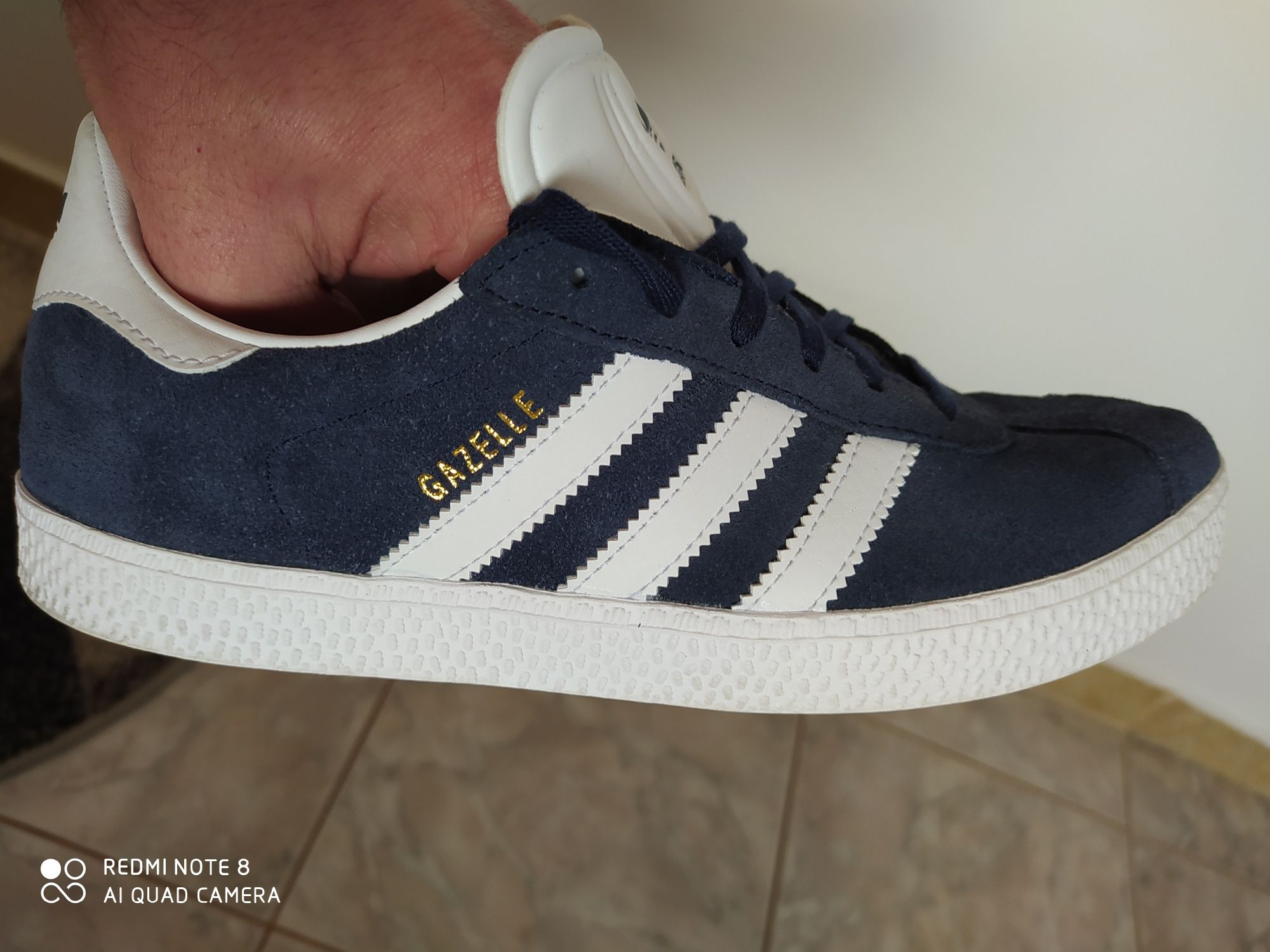 Adidas Gazelle aproape noi, dama, bleu inchis