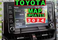 Toyota Touch 2 карти 2024 ъпдейт навигация за Тойота CY17+ MM17/19 USB