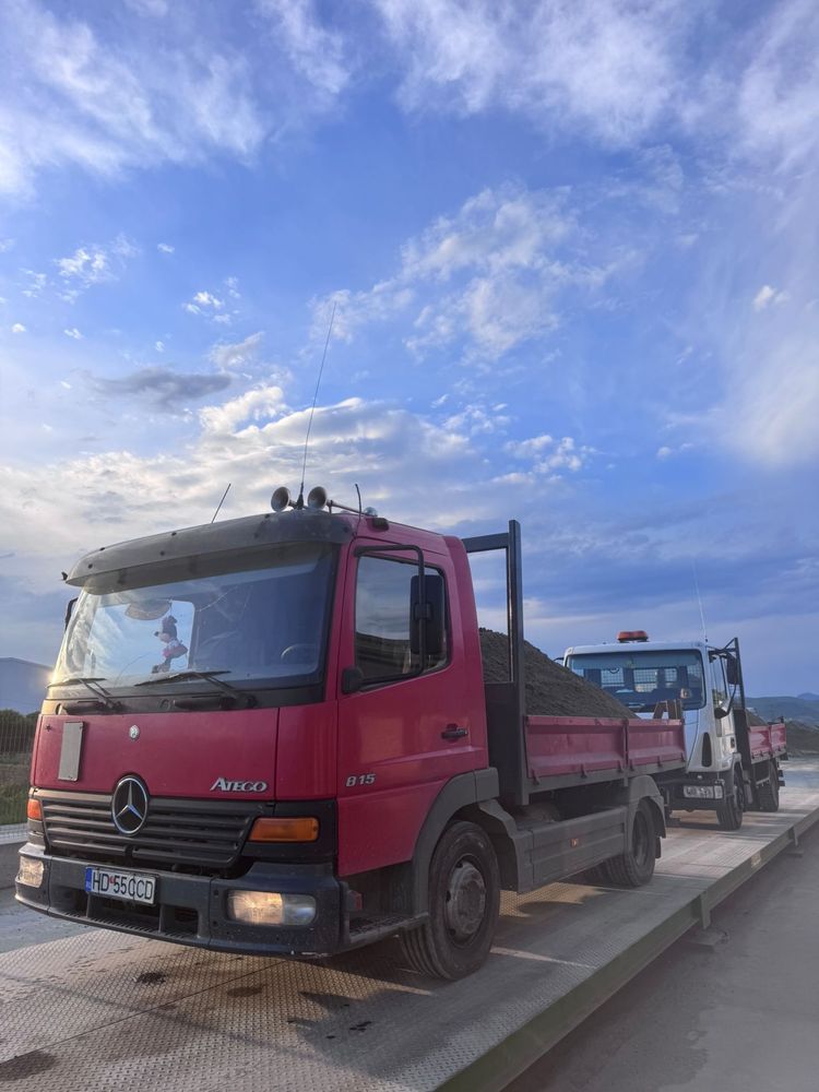 Transport nisip, materiale, piatra de cariera, pamant, agregate, moloz