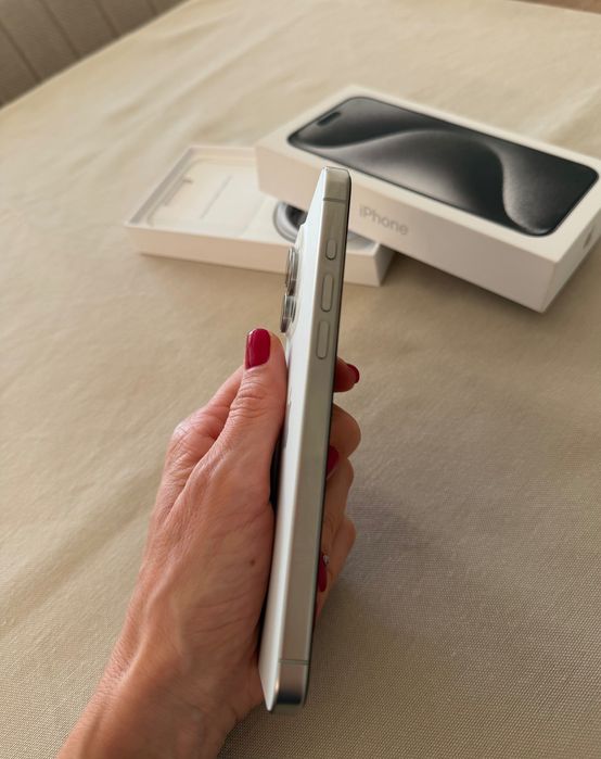 Iphone 15 Pro Max 256 GB, White Titanium, като нов!