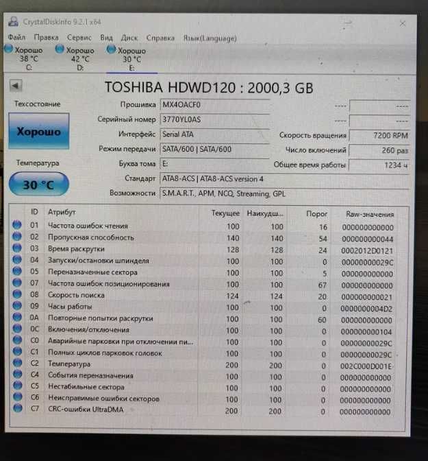 Продам жесткий диск HDD на 2tb