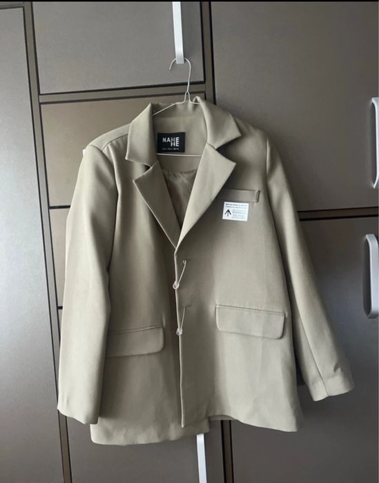 Sacou oversized dama kaki