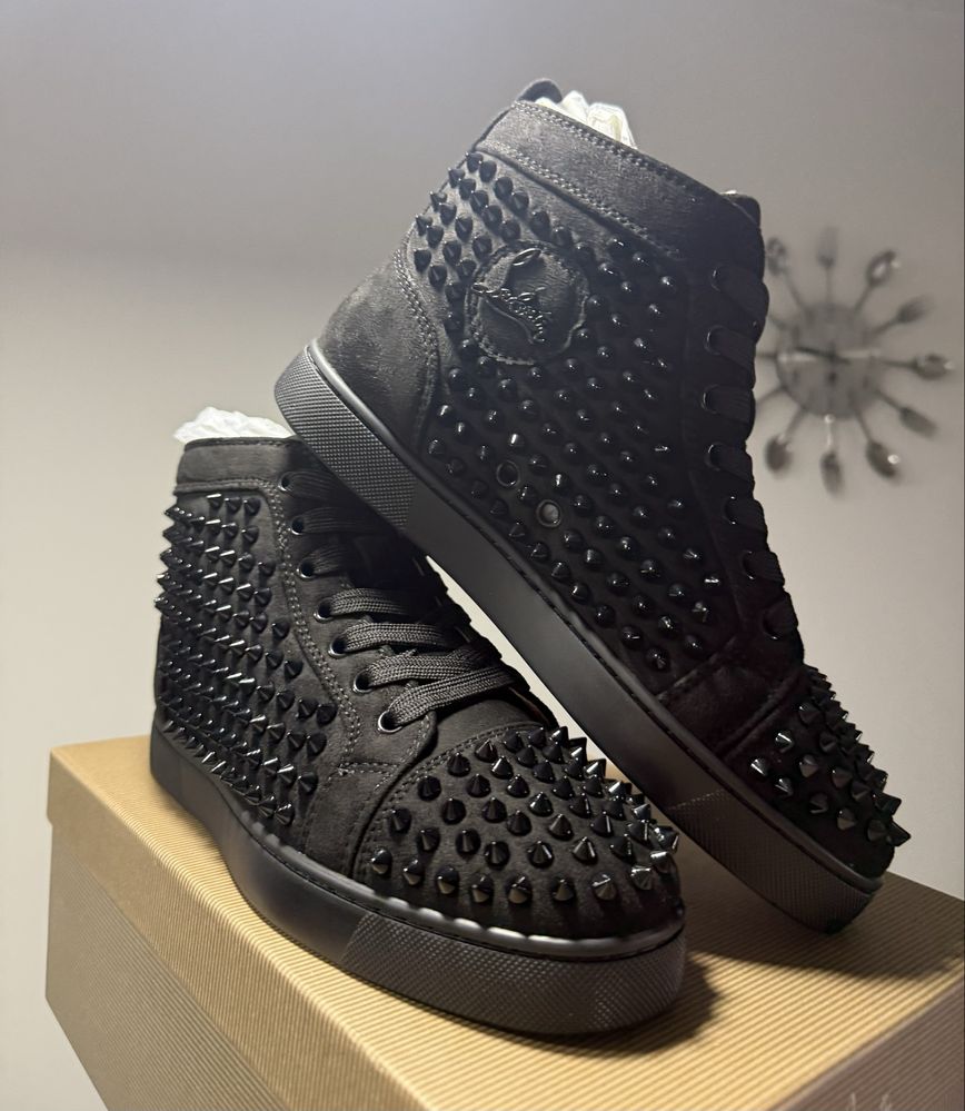 Christian Louboutin High Black Spikes