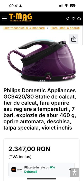 Philips Domestic Appliances GC9420/80 Statie de calcat, fier de calcat