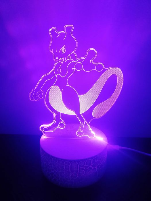 Lampi Neon cu iluminare RGB, Pokemon, Dragon Ball, Mew Two, Goku