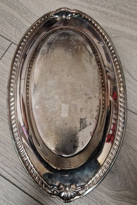 Tava veche placata cu argint, 275 grame