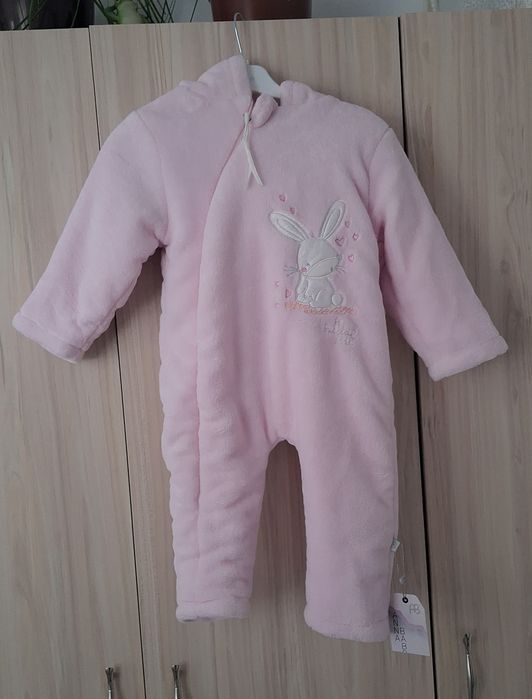 Бебешки пухен гащеризон Зайче