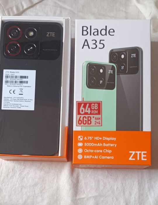 telefon mobil ZTE BLADE A 35, 64 GB, nou.