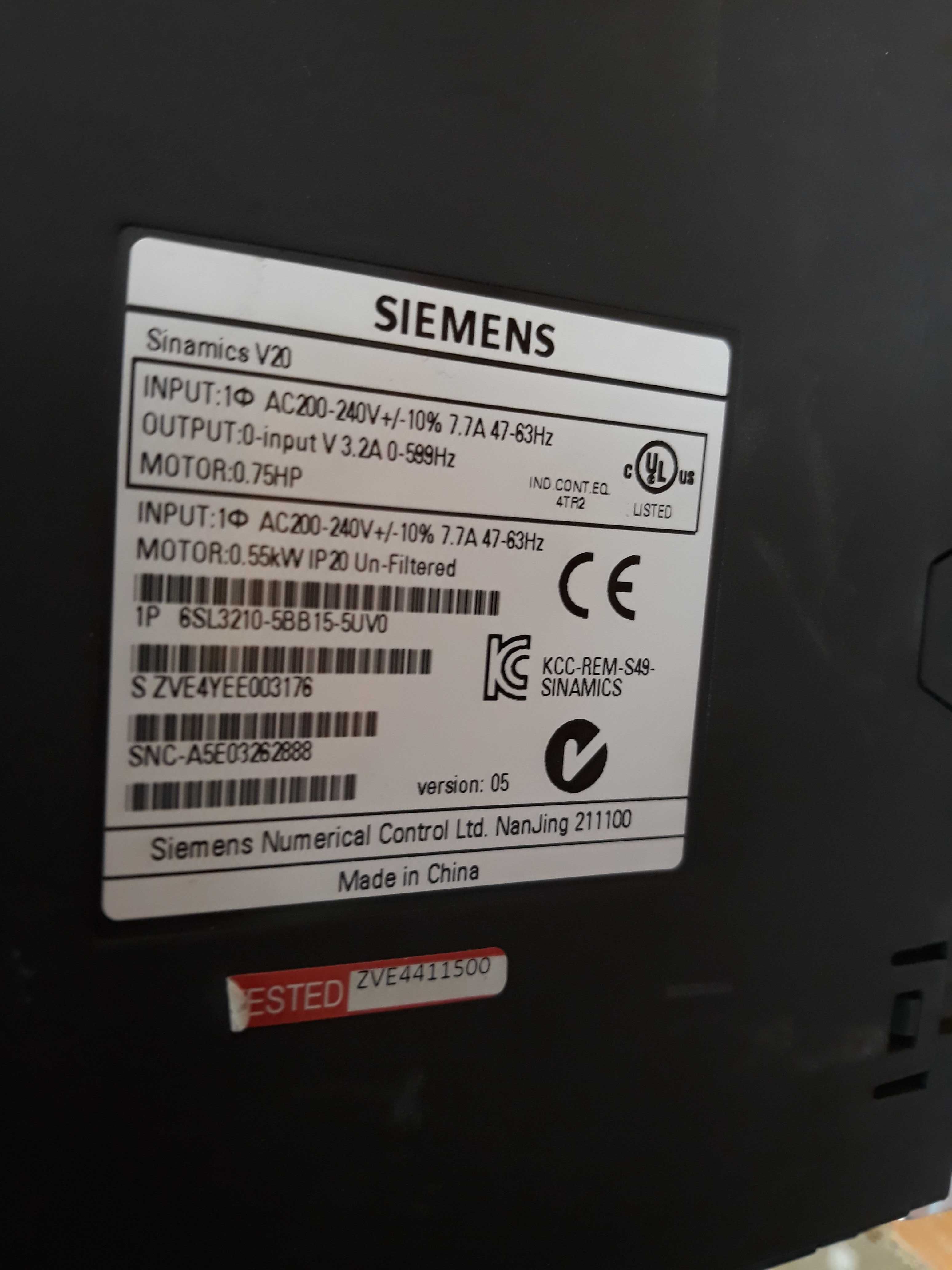 Честотен регулатор(инвертор) Siemens 0.55кW/220в