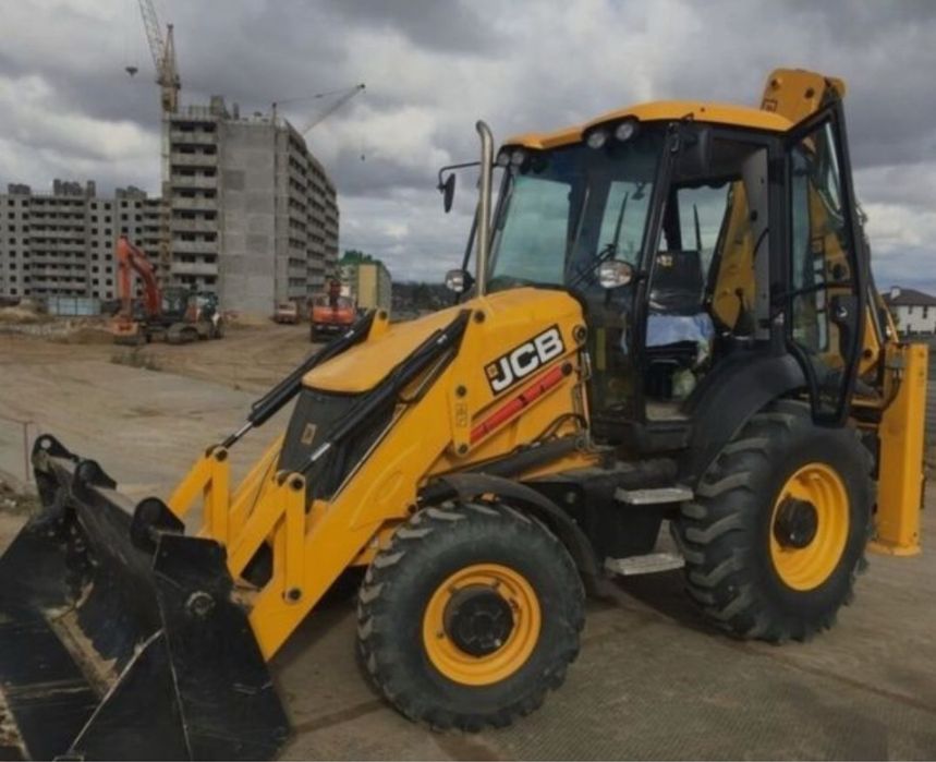 Экскаватор погрузчик 3в1 трактор услуги аренда