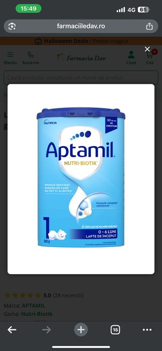 Aptamil 1  de la 0-6luni