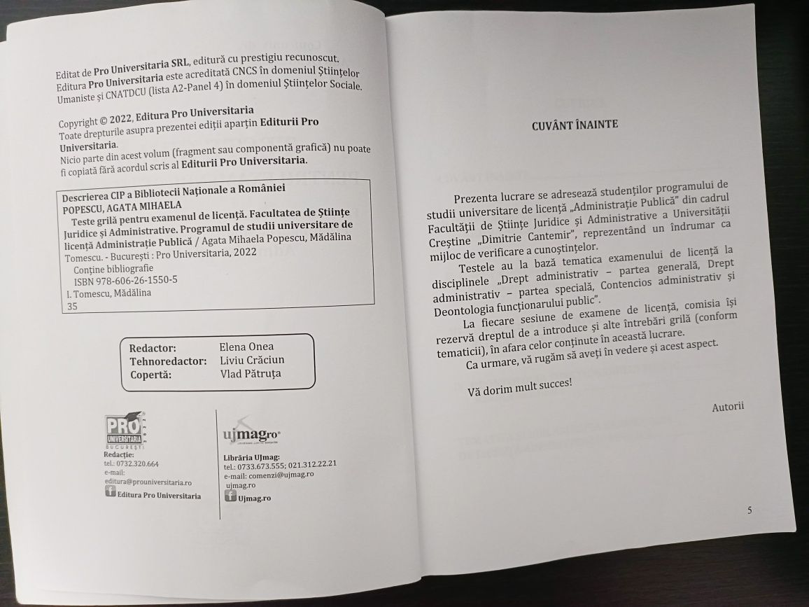 Examen licență administrație publica