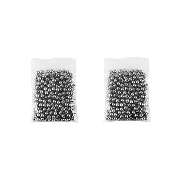 Set 200 bile metalice pentru airsoft si prastie 10 mm, argintiu