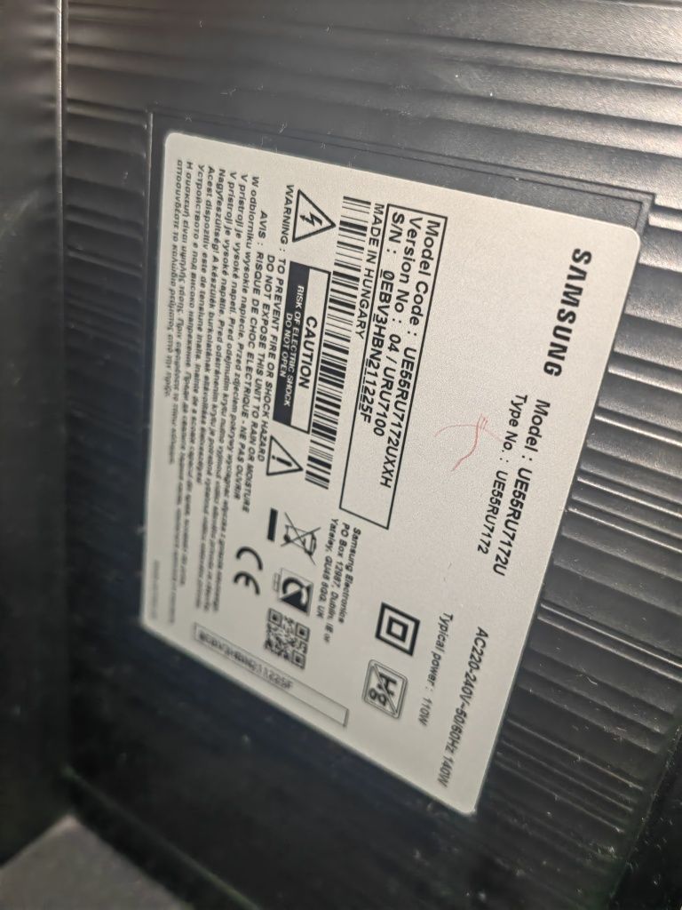 Placa de baza TV Samsung UE55RU7172