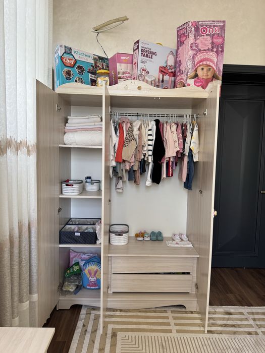 Детский кровать шкаф писменный стол сотилади