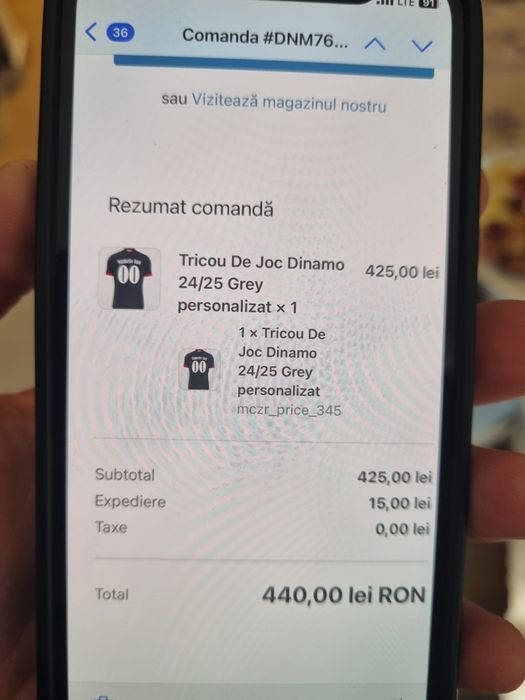 Kit official Dinamo 24/25 XS  PERSONALIZAT