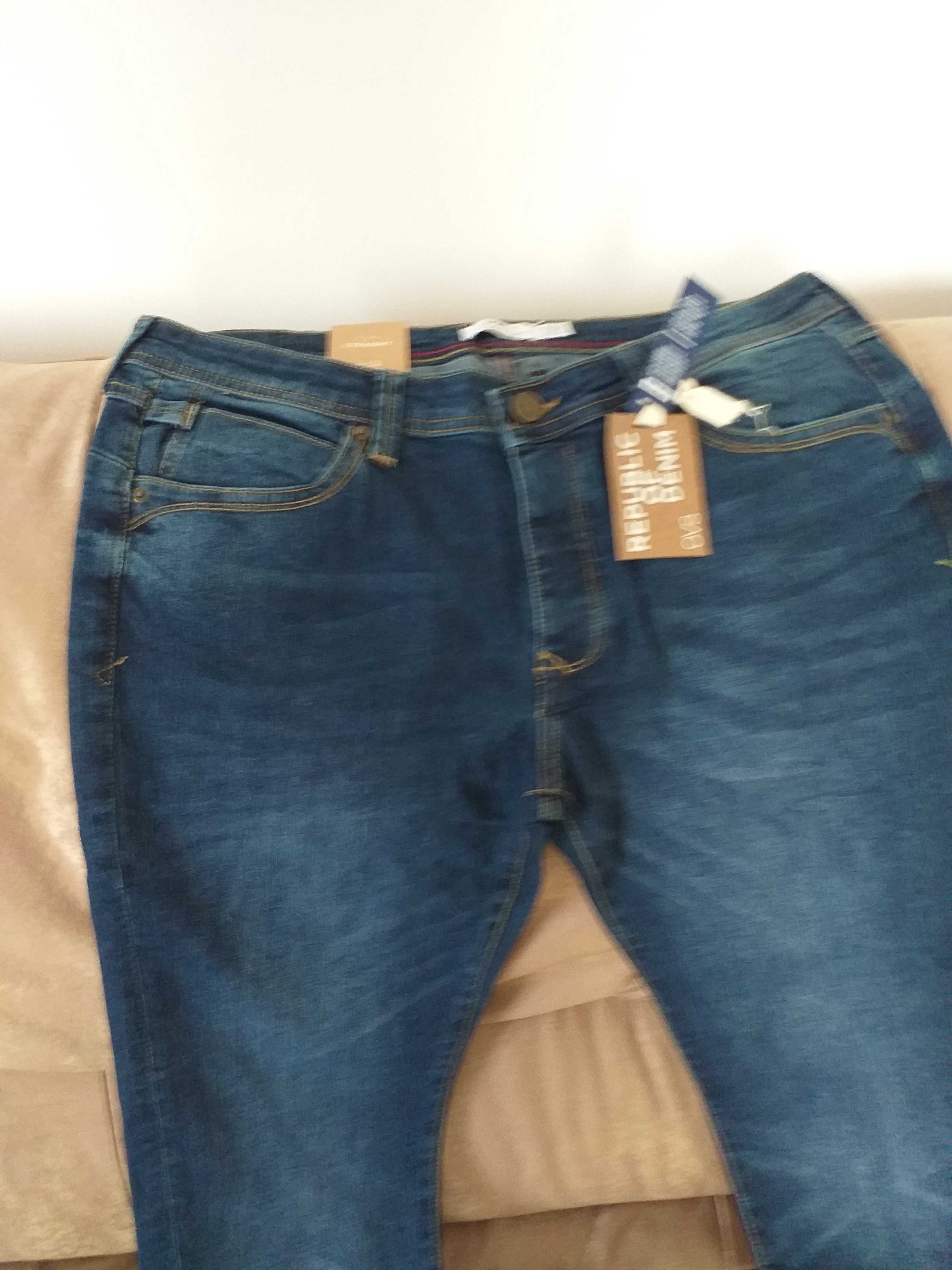 Blugi de barbati OVS Denim, bumbac 98%2%elastan,noi cu eticheta,USA36