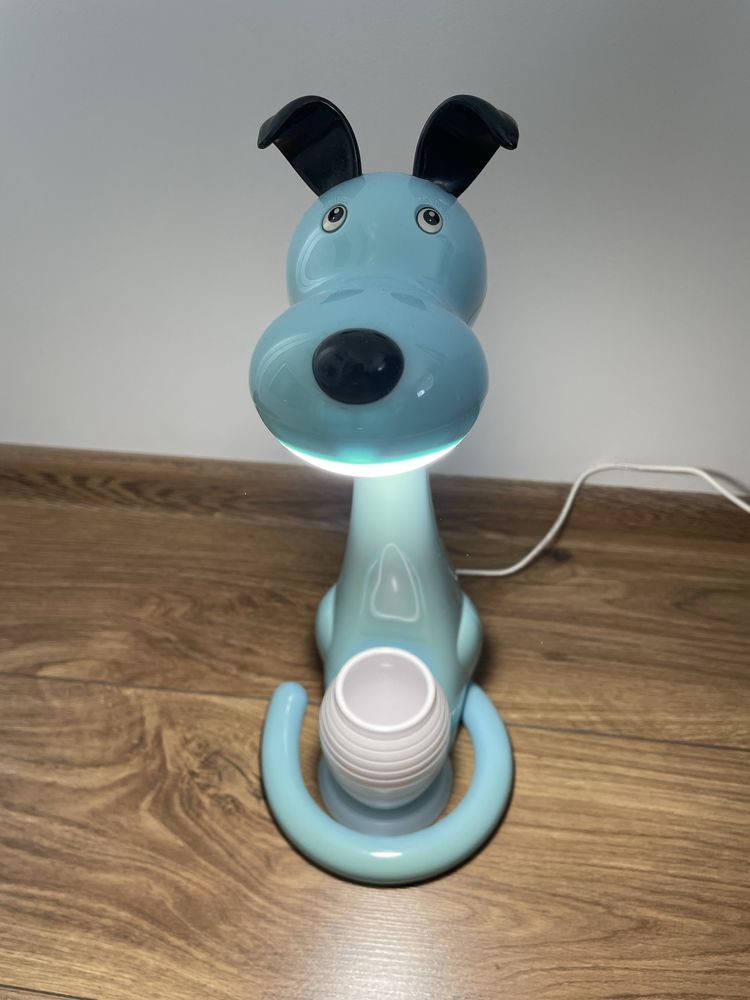 Детска настолна LED лампа SNOOPY, Куче - синьо