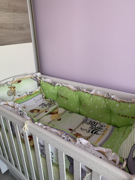 Обиколници и спален комплект за бебе за кошара 60/120 см