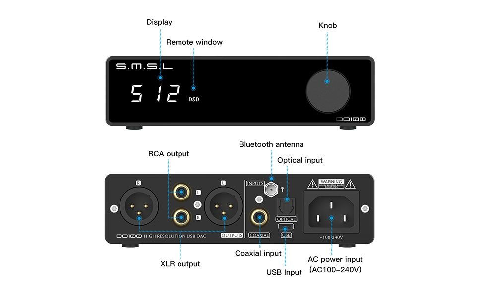 DAC Hi-Res audio SMSL DO100