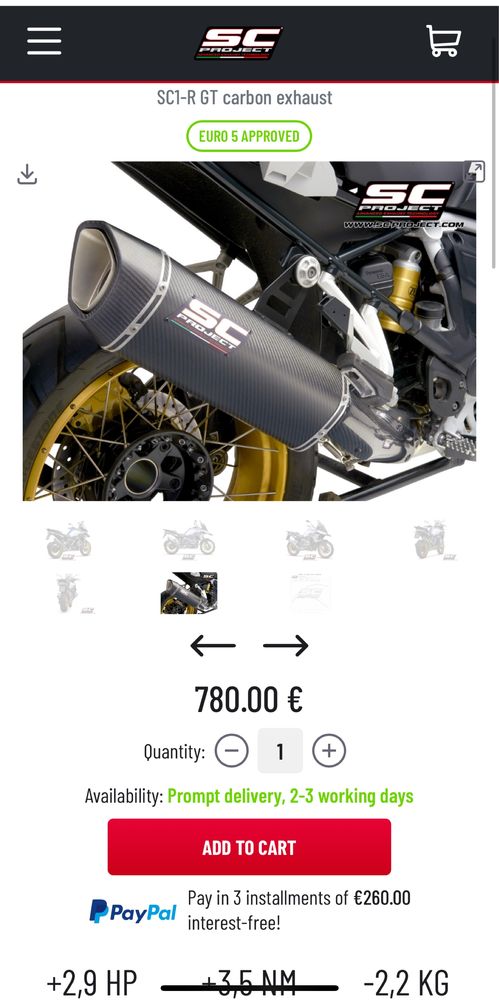 Toba evacuare SC Project Carbon BMW 1250 GS impecabila