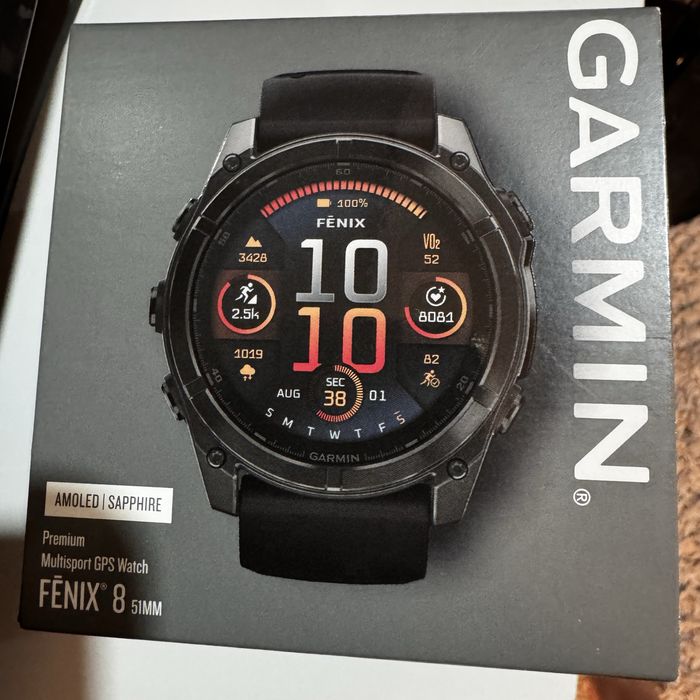 Garmin fenix 8 51 mm , sapphire, carbon grey DLC, titanium