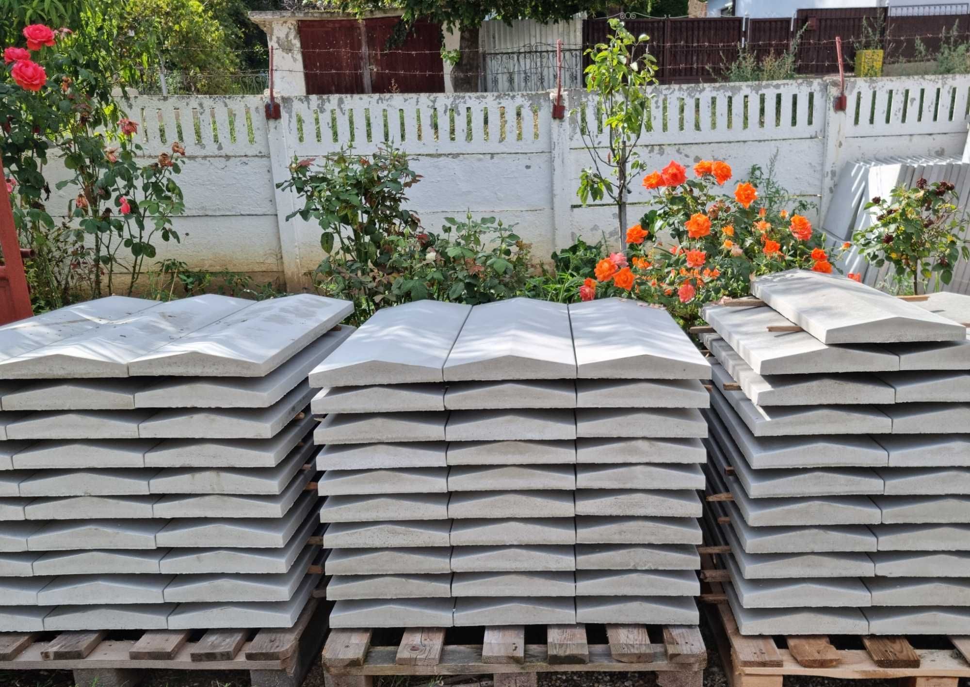 Capace/coame de beton pentru soclu de gard 1 m