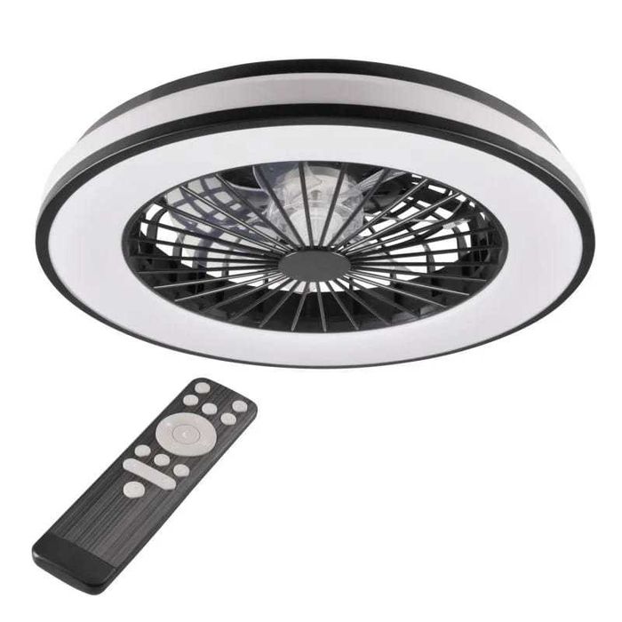 Ventilator LED Isafi, 48 W, CCT, D 48 cm, cu telecomanda