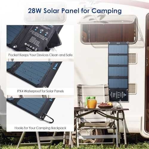 Panou solar portabil Bigblue 28w - camping/drumetii/pescuit waterproof
