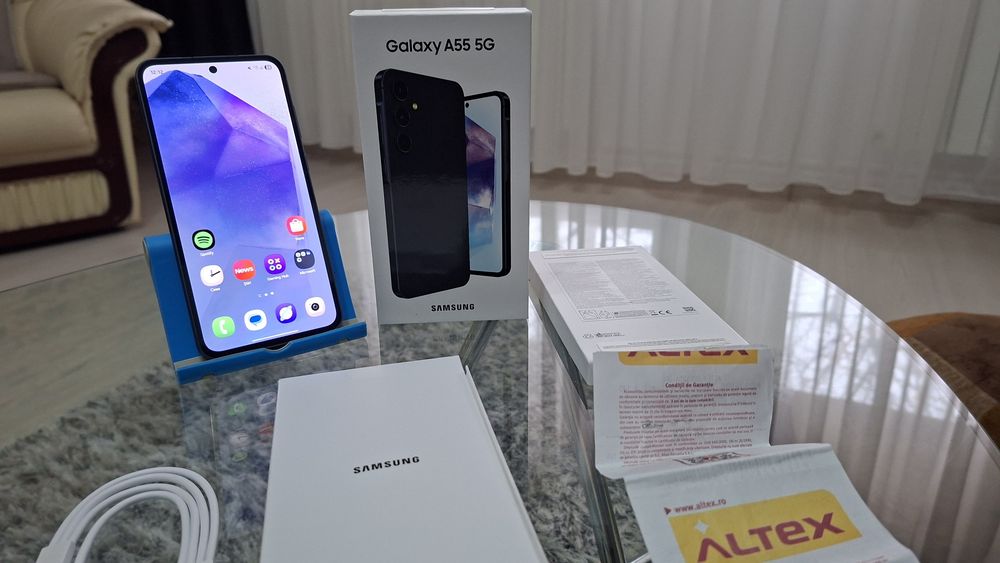 Samsung A55 5G, 128 GB, 8 RAM garantie martie 2026, impecabil - Galati