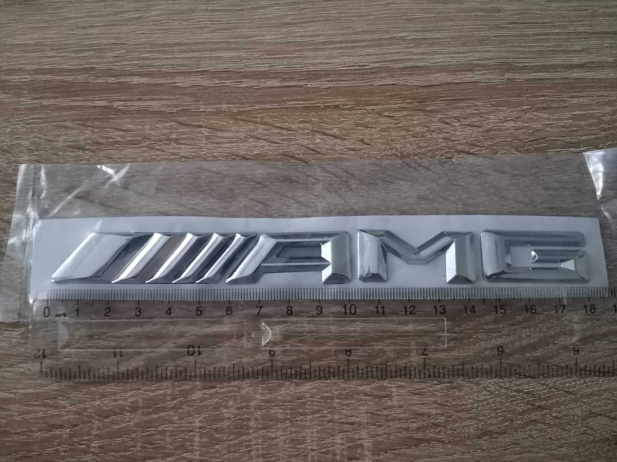 сребрист надпис Mercedes Benz AMG АМГ