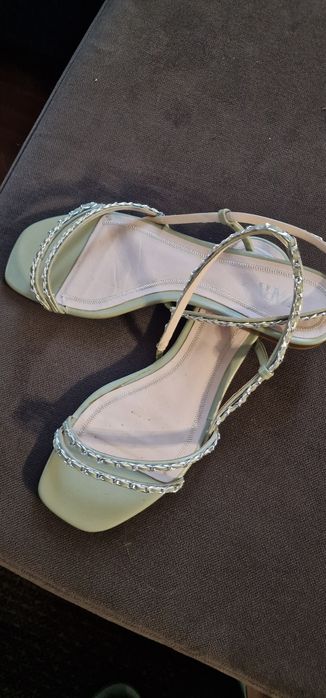 Sandale Zara verde pal