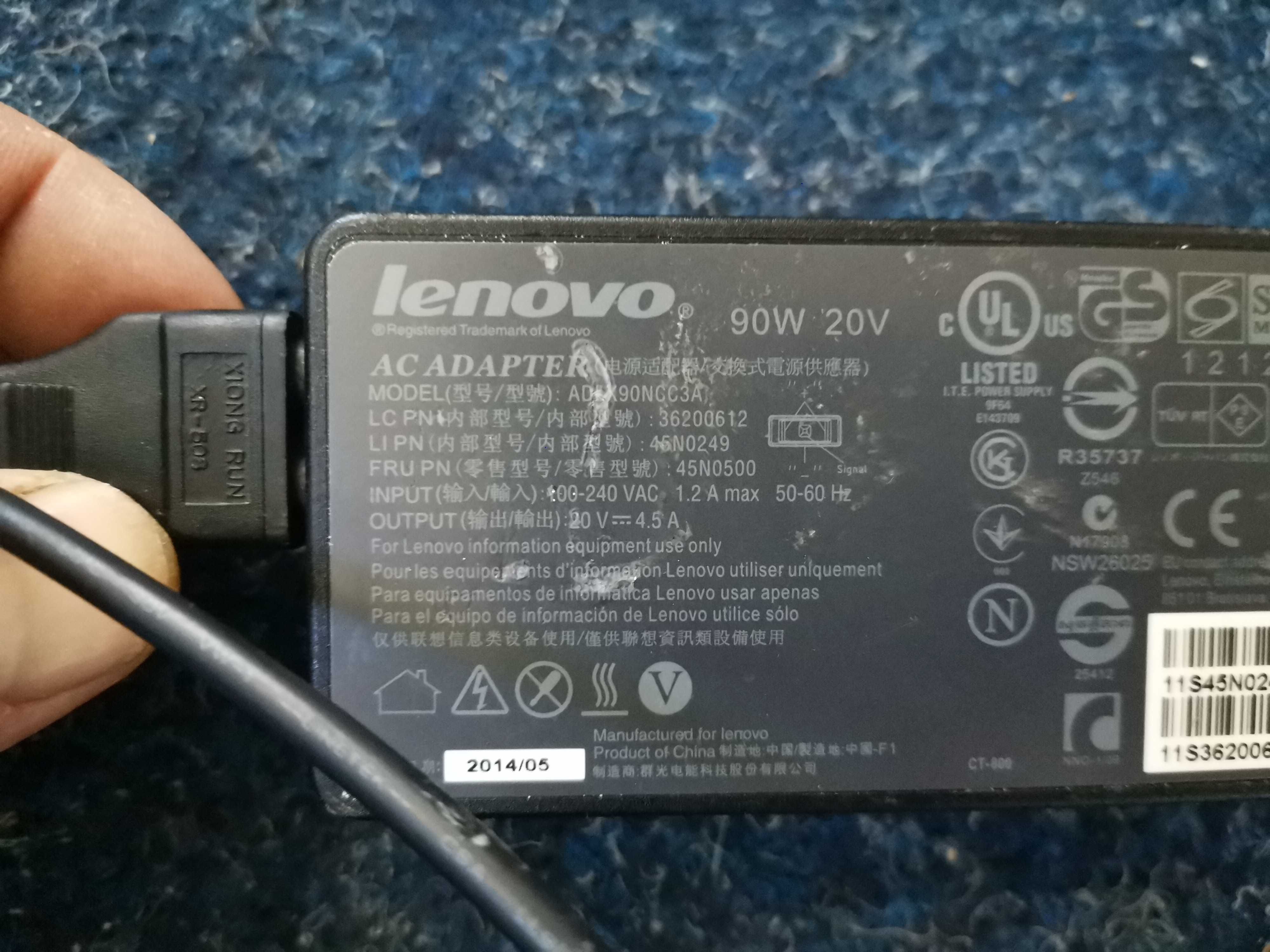 Alimentator Lenovo 20v,  4,5A perfect functional