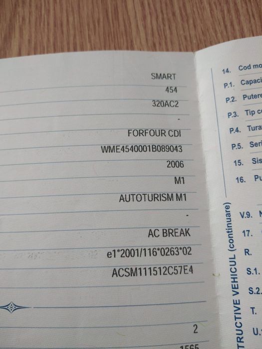 Vând Smart ForFour 1,5 CDI