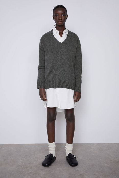 Pulover oversize casmir 100% Zara cașmir edition