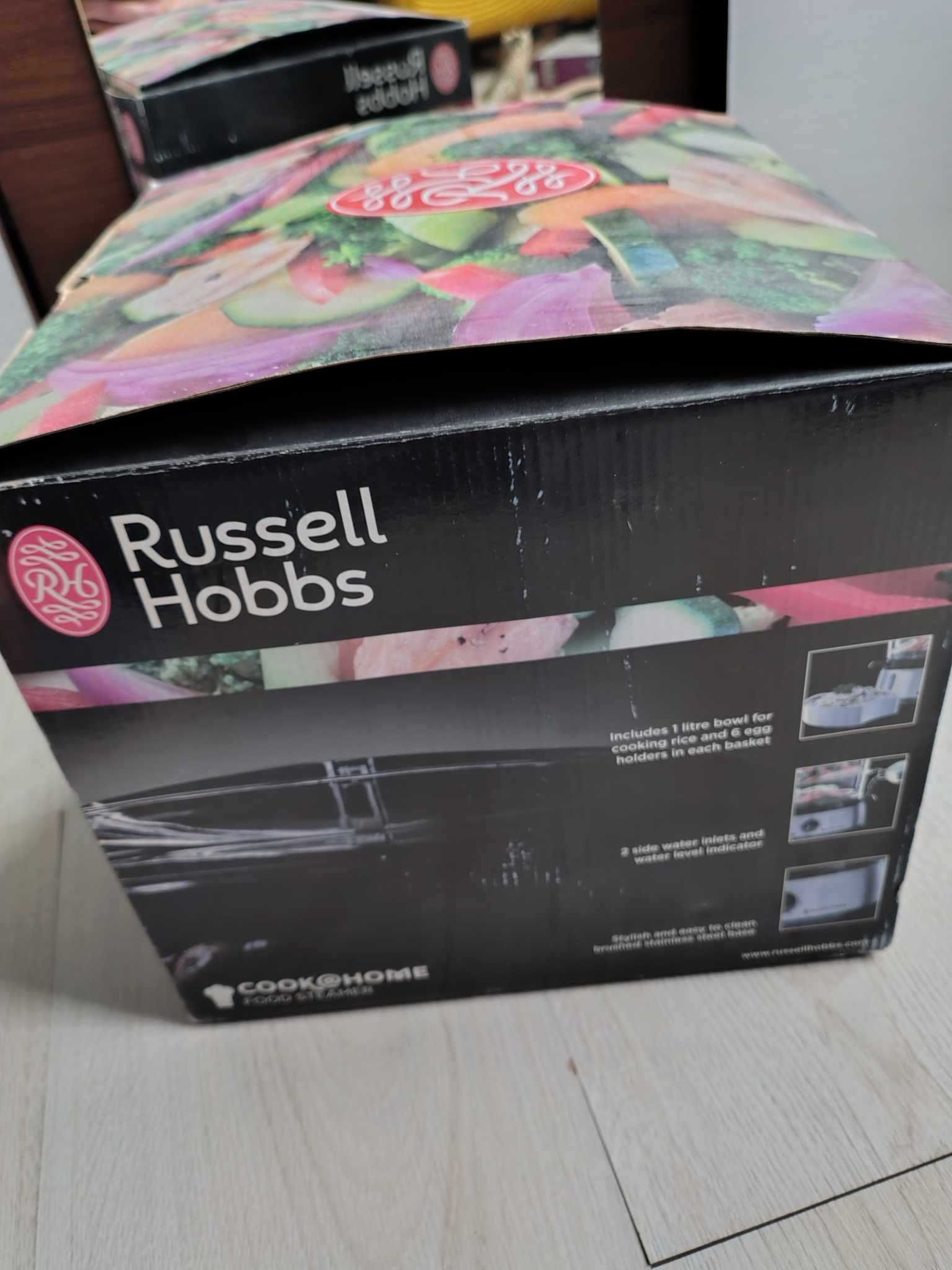 Aparat de gatit cu aburi Russell Hobbs Cook Home 19270-56, 800 W, 9 l