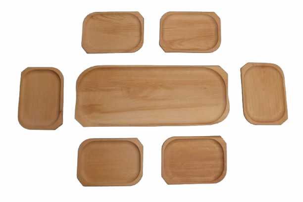 Set Platouri lemn 7 buc