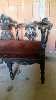 Canapea Foarte Veche!Cu stampila "PL" !+ 2 scaune secolul XVII-XVIII