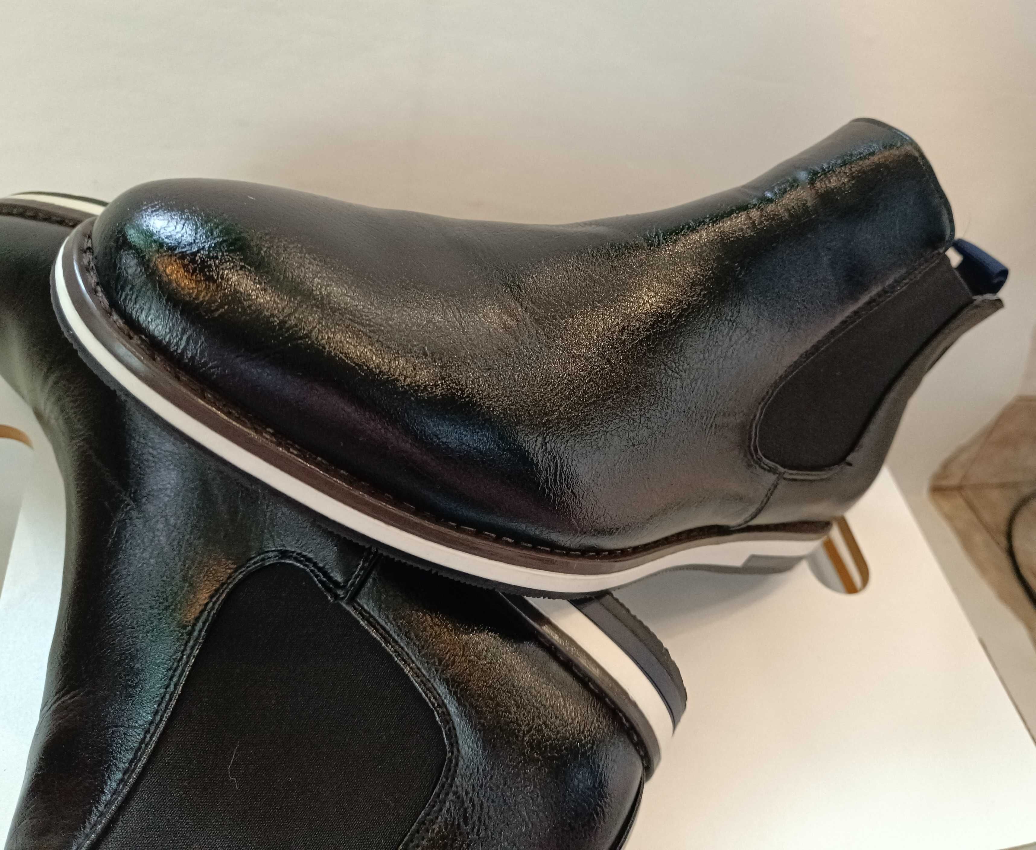 Ghete chelsea 42 42.5 premium French Connection NOI piele naturala